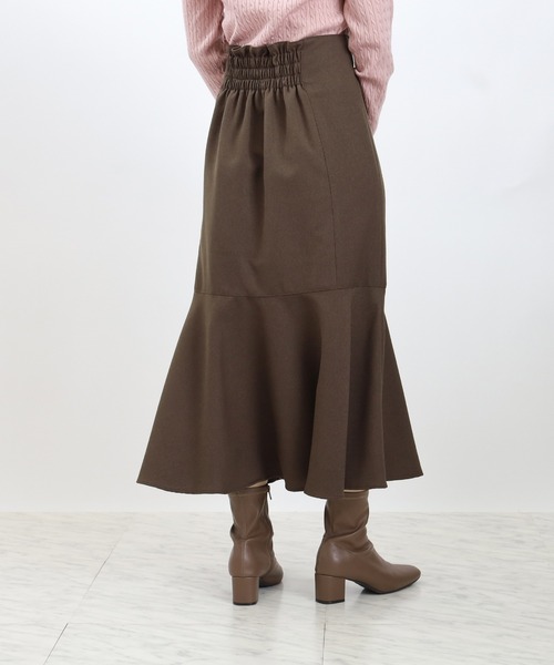 ASTORIA ODIER（アストリアオディール）の「オックスペプラムロングスカート（スカート・レディース・ブラウン/ブラック/スモークピンク・SMALL/MEDIUM/LARGE）」の4枚目の写真