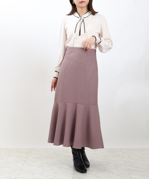 ASTORIA ODIER（アストリアオディール）の「オックスペプラムロングスカート（スカート・レディース・ブラウン/ブラック/スモークピンク・SMALL/MEDIUM/LARGE）」の9枚目の写真