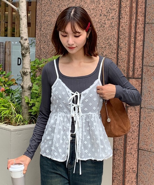 Teem Store(チームストア)の「ベーシックUネックリブロンT(Tシャツ/カットソー・レディース・チャコール/ホワイト/グレー/ブラック・F)」の15枚目の写真