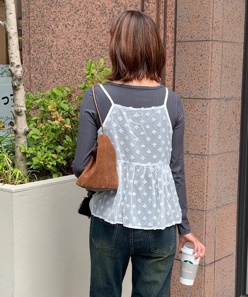 Teem Store(チームストア)の「ベーシックUネックリブロンT(Tシャツ/カットソー・レディース・チャコール/ホワイト/グレー/ブラック・F)」の16枚目の写真