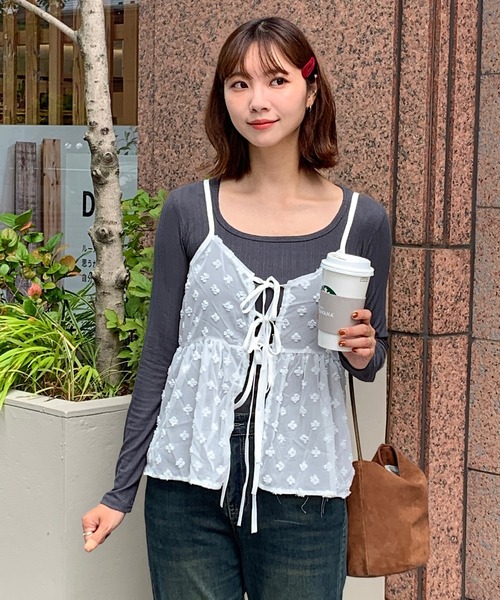 Teem Store(チームストア)の「ベーシックUネックリブロンT(Tシャツ/カットソー・レディース・チャコール/ホワイト/グレー/ブラック・F)」の14枚目の写真