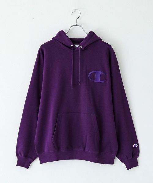 Champion】『ビッグロゴ刺繍フーディー』（パーカー）｜Champion