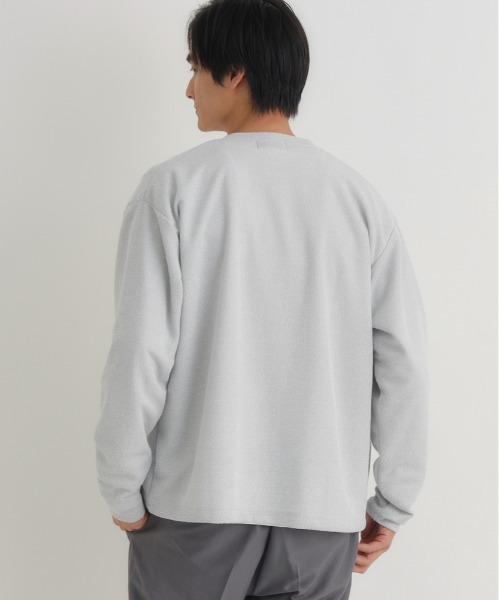 BACK NUMBER（バックナンバー）の「【BACK NUMBER】ロングスリーブカーディガンＴシャツセット(刺繍/ニット/オープンフロント/レイヤード/デイリー/カジュアル)（アンサンブル・メンズ・ブラック/グレー・M/L/XL）」の21枚目の写真