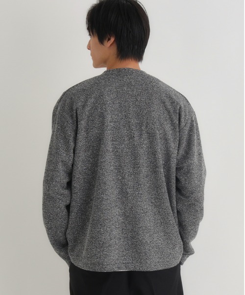 BACK NUMBER（バックナンバー）の「【BACK NUMBER】ロングスリーブカーディガンＴシャツセット(刺繍/ニット/オープンフロント/レイヤード/デイリー/カジュアル)（アンサンブル・メンズ・ブラック/グレー・M/L/XL）」の17枚目の写真