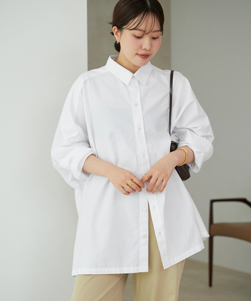 plage（プラージュ）の「《追加》Light OX Poncho シャツ（シャツ/ブラウス・レディース・ホワイト/サックスブルー/イエロー・FREE）」の22枚目の写真