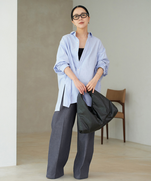plageプラージュ ＊OX Poncho シャツ 追加》Light OX Poncho シャツ（シャツ／ブラウス）｜Plage