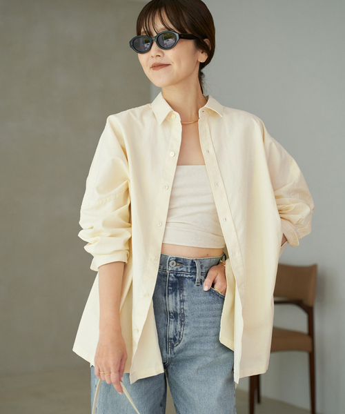 新品タグ付き追加Light OX Poncho シャツ 追加》Light OX Poncho シャツ（シャツ／ブラウス）｜Plage