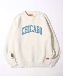 UNIVERSAL OVERALL（ユニバーサルオーバーオール）の「【UNIVERSAL OVERALL】T/C SWEAT CHICAGO FLOCKY PRINT / フロッキープリント裏起毛スウェットプルオーバー（スウェット）」
