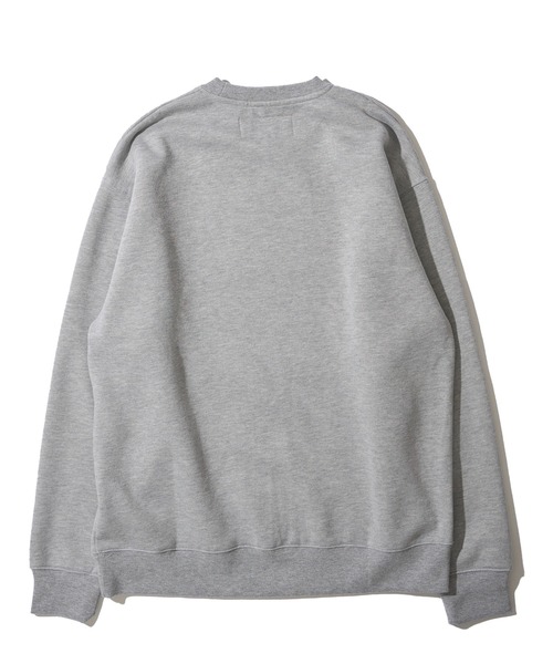 UNIVERSAL OVERALL（ユニバーサルオーバーオール）の「【UNIVERSAL OVERALL】T/C SWEAT CHICAGO FLOCKY PRINT / フロッキープリント裏起毛スウェットプルオーバー（スウェット・メンズ・グレー/ブラック・MEDIUM/LARGE）」の8枚目の写真