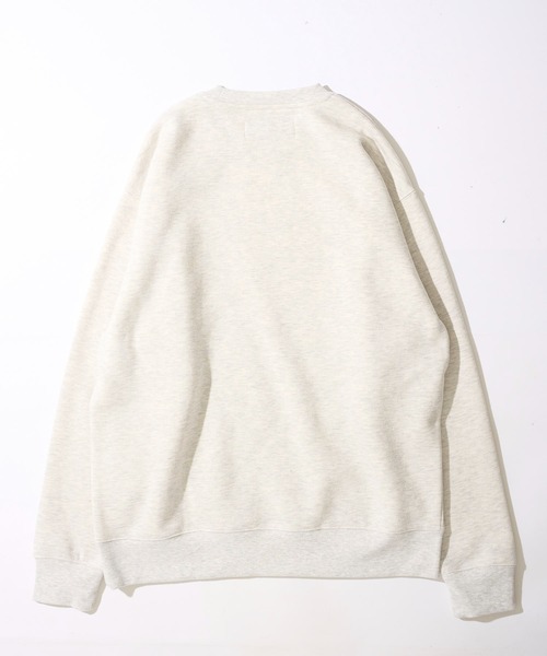UNIVERSAL OVERALL（ユニバーサルオーバーオール）の「【UNIVERSAL OVERALL】T/C SWEAT CHICAGO FLOCKY PRINT / フロッキープリント裏起毛スウェットプルオーバー（スウェット・メンズ・グレー/ブラック・MEDIUM/LARGE）」の10枚目の写真