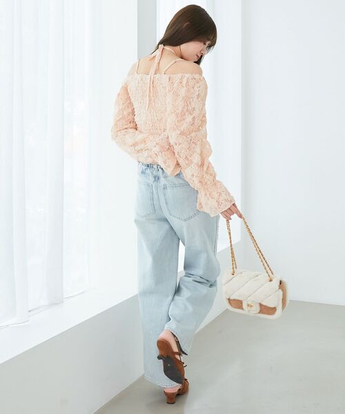 MAJESTIC LEGON(マジェスティックレゴン)の「2wayフラワーレースブラウス(シャツ/ブラウス・レディース・ピンク/アイボリー/ブラック・MEDIUM)」の13枚目の写真