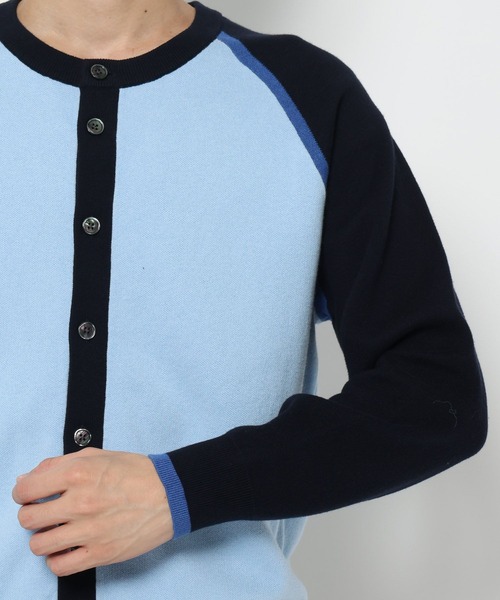 HARE（ハレ）の「ハイショクラインクルーネックカーディガン(HARE)（カーディガン/ボレロ・メンズ・ブラック/ブルー・SMALL/MEDIUM）」の13枚目の写真
