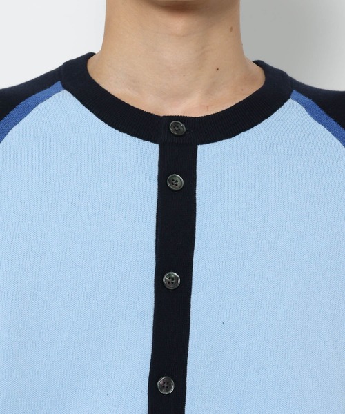 HARE（ハレ）の「ハイショクラインクルーネックカーディガン(HARE)（カーディガン/ボレロ・メンズ・ブラック/ブルー・SMALL/MEDIUM）」の11枚目の写真