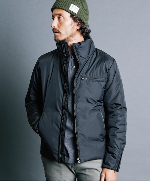 Magine（マージン）の「NYLON THINSULATE STAND RIDER JKT:ナイロン シンサレート スタンドライダー ジャケット（ライダースジャケット・メンズ・ブラック/オリーブ/ネイビー・44/46/48）」の4枚目の写真