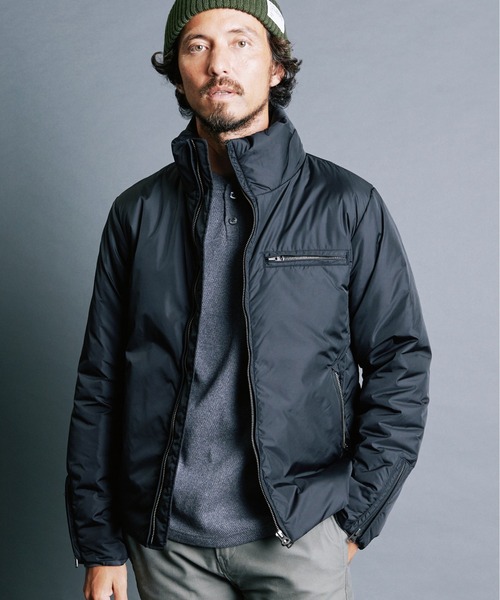 Magine（マージン）の「NYLON THINSULATE STAND RIDER JKT:ナイロン シンサレート スタンドライダー ジャケット（ライダースジャケット・メンズ・ブラック/オリーブ/ネイビー・44/46/48）」の5枚目の写真