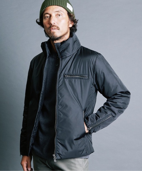 Magine（マージン）の「NYLON THINSULATE STAND RIDER JKT:ナイロン シンサレート スタンドライダー ジャケット（ライダースジャケット・メンズ・ブラック/オリーブ/ネイビー・44/46/48）」の8枚目の写真