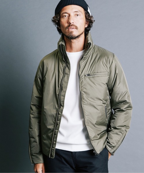 Magine（マージン）の「NYLON THINSULATE STAND RIDER JKT:ナイロン シンサレート スタンドライダー ジャケット（ライダースジャケット・メンズ・ブラック/オリーブ/ネイビー・44/46/48）」の13枚目の写真