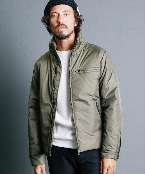 Magine（マージン）の「NYLON THINSULATE STAND RIDER JKT:ナイロン シンサレート スタンドライダー ジャケット（ライダースジャケット・メンズ・ブラック/オリーブ/ネイビー・44/46/48）」の14枚目の写真