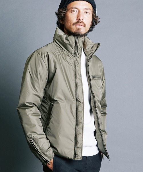 Magine（マージン）の「NYLON THINSULATE STAND RIDER JKT:ナイロン シンサレート スタンドライダー ジャケット（ライダースジャケット・メンズ・ブラック/オリーブ/ネイビー・44/46/48）」の15枚目の写真