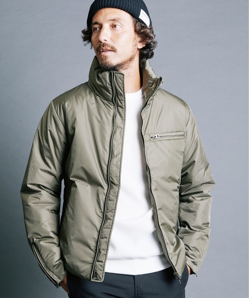 Magine（マージン）の「NYLON THINSULATE STAND RIDER JKT:ナイロン シンサレート スタンドライダー ジャケット（ライダースジャケット・メンズ・ブラック/オリーブ/ネイビー・44/46/48）」の16枚目の写真