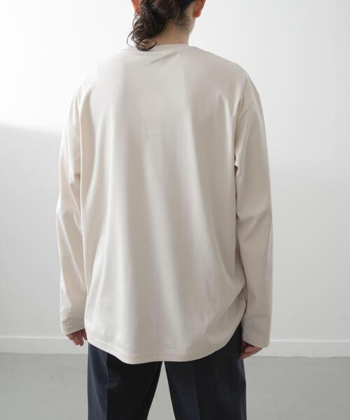 ITEMS URBANRESEARCH（アイテムズ アーバンリサーチ）の「シルケットコットンロングスリーブカットソー（Tシャツ/カットソー・メンズ・バーガンディー/アイボリー/ブラック・MEDIUM/LARGE）」の6枚目の写真