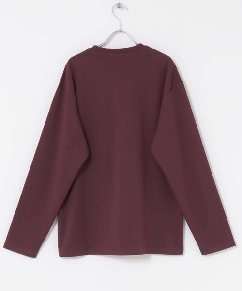 ITEMS URBANRESEARCH（アイテムズ アーバンリサーチ）の「シルケットコットンロングスリーブカットソー（Tシャツ/カットソー・メンズ・バーガンディー/アイボリー/ブラック・MEDIUM/LARGE）」の17枚目の写真