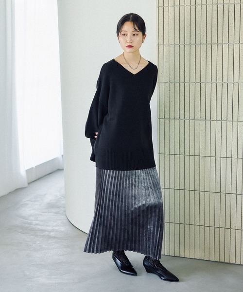 LEPSIM（レプシィム）の「アソートプリーツスカート　579699（スカート・レディース・ブラック/アイボリー/チャコールグレー・FREE）」の6枚目の写真