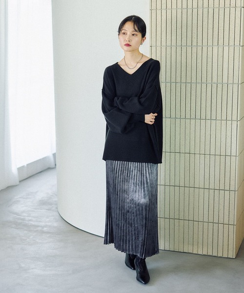 LEPSIM（レプシィム）の「アソートプリーツスカート　579699（スカート・レディース・ブラック/アイボリー/チャコールグレー・FREE）」の12枚目の写真