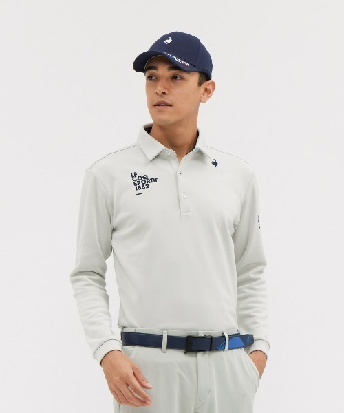 le coq sportif GOLF(ルコックスポルティフゴルフ)の「【le coq sportif GOLF】ヒートナビ吸汗/ストレッチ/UVカット/保温長袖シャツ ゴルフウェア(ポロシャツ・メンズ・ブルー/グレー/ホワイト/ネイビー・M/L/XL/3L)」の1枚目の写真