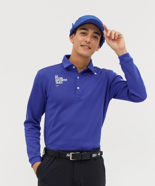 le coq sportif GOLF(ルコックスポルティフゴルフ)の「【le coq sportif GOLF】ヒートナビ吸汗/ストレッチ/UVカット/保温長袖シャツ ゴルフウェア(ポロシャツ・メンズ・ブルー/グレー/ホワイト/ネイビー・M/L/XL/3L)」の4枚目の写真