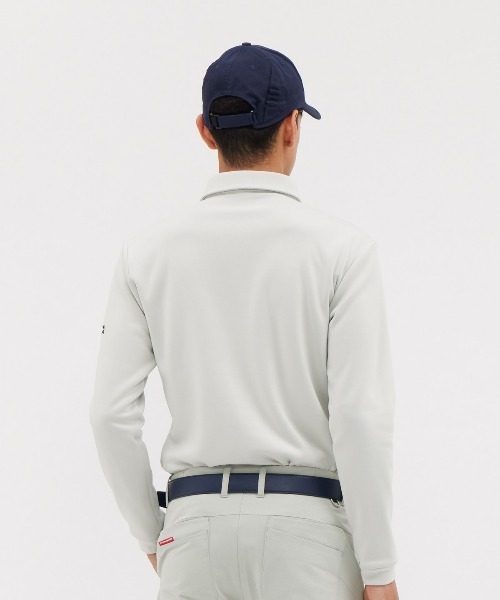 le coq sportif GOLF(ルコックスポルティフゴルフ)の「【le coq sportif GOLF】ヒートナビ吸汗/ストレッチ/UVカット/保温長袖シャツ ゴルフウェア(ポロシャツ・メンズ・ブルー/グレー/ホワイト/ネイビー・M/L/XL/3L)」の5枚目の写真
