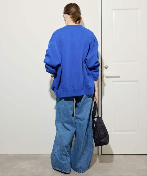 SLOBE IENA（スローブイエナ）の「《WEB限定/追加2》ダブルフェイスジャージースナップカーディガン（カーディガン/ボレロ・レディース・カーキ/ブラック/ブルー系その他・FREE）」の18枚目の写真