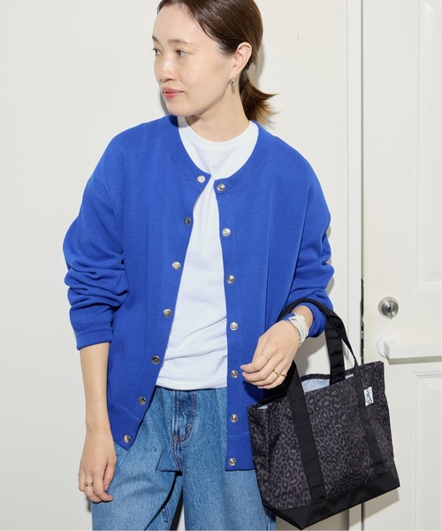 SLOBE IENA（スローブイエナ）の「《WEB限定/追加2》ダブルフェイスジャージースナップカーディガン（カーディガン/ボレロ・レディース・カーキ/ブラック/ブルー系その他・FREE）」の14枚目の写真