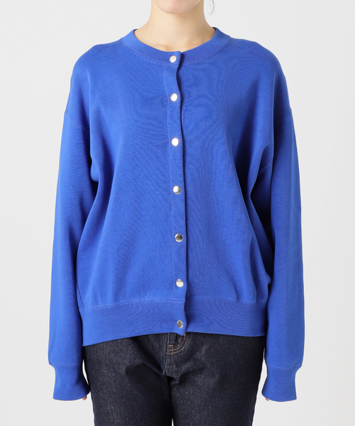 SLOBE IENA（スローブイエナ）の「《WEB限定/追加2》ダブルフェイスジャージースナップカーディガン（カーディガン/ボレロ・レディース・カーキ/ブラック/ブルー系その他・FREE）」の13枚目の写真