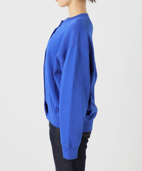 SLOBE IENA（スローブイエナ）の「《WEB限定/追加2》ダブルフェイスジャージースナップカーディガン（カーディガン/ボレロ・レディース・カーキ/ブラック/ブルー系その他・FREE）」の21枚目の写真