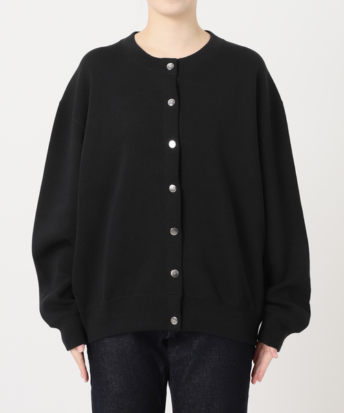 SLOBE IENA（スローブイエナ）の「《WEB限定/追加2》ダブルフェイスジャージースナップカーディガン（カーディガン/ボレロ・レディース・カーキ/ブラック/ブルー系その他・FREE）」の22枚目の写真