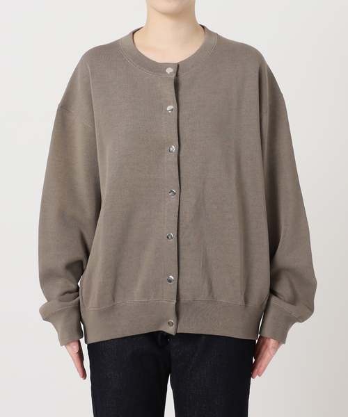 SLOBE IENA（スローブイエナ）の「《WEB限定/追加2》ダブルフェイスジャージースナップカーディガン（カーディガン/ボレロ・レディース・カーキ/ブラック/ブルー系その他・FREE）」の16枚目の写真