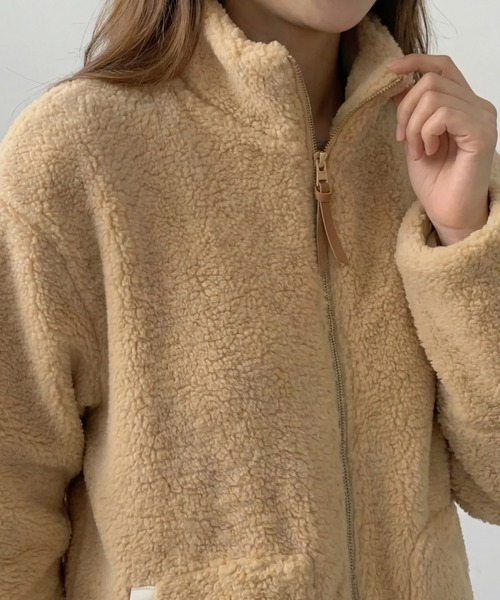 cammie（キャミー）の「ボアスタンドカラーパーカー（その他アウター・レディース・ベージュ/アイボリー/ブラウン・L/M）」の15枚目の写真