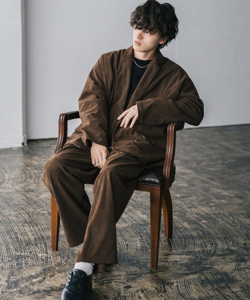 コーデュロイセットアップ ダブルテーラードジャケット＆イージー