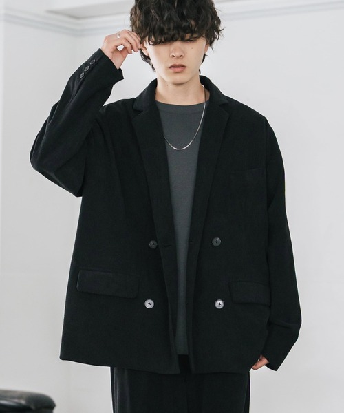Rocky Monroe(ロッキーモンロー)の「【セットアップ】コーデュロイダブルテーラードジャケット&イージーワイドパンツ(セットアップ・メンズ・ブラック/カーキ/ベージュ/チャコール/ブラウン・M/L/XL)」の6枚目の写真