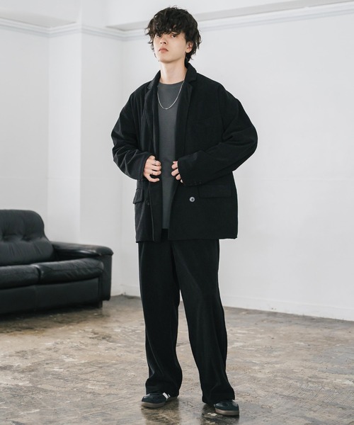 コーデュロイセットアップ ダブルテーラードジャケット＆イージー