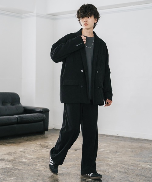 コーデュロイセットアップ ダブルテーラードジャケット＆イージー