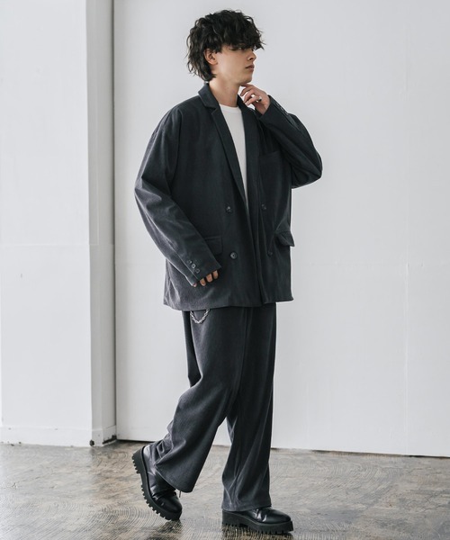 Rocky Monroe(ロッキーモンロー)の「【セットアップ】コーデュロイダブルテーラードジャケット&イージーワイドパンツ(セットアップ・メンズ・ブラック/カーキ/ベージュ/チャコール/ブラウン・M/L/XL)」の15枚目の写真