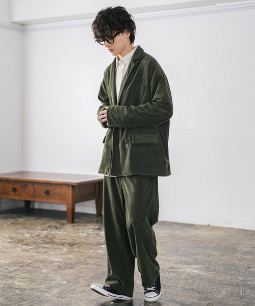 コーデュロイセットアップ ダブルテーラードジャケット＆イージー