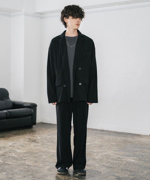 コーデュロイセットアップ ダブルテーラードジャケット＆イージー
