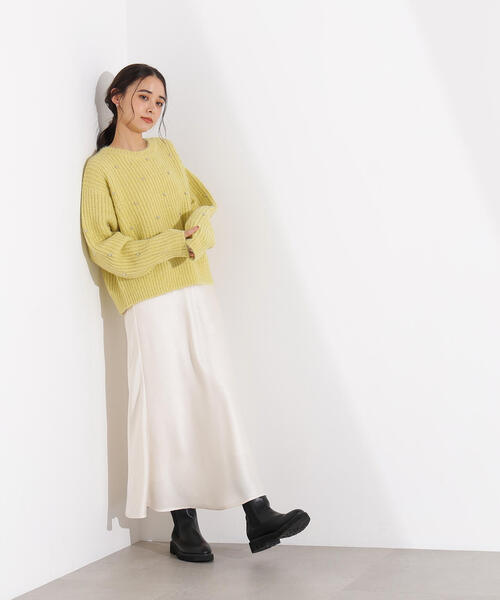 N.（N. Natural Beauty Basic）（エヌエヌナチュラルビューティーベーシック）の「スタッズ畦ニット（ニット/セーター・レディース・イエロー/ピンク/グレー・MEDIUM）」の11枚目の写真