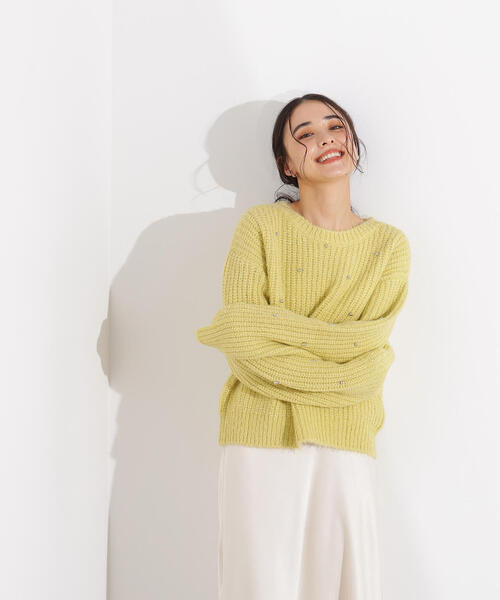 セール】スタッズ畦ニット（ニット/セーター）｜N.（N. Natural Beauty