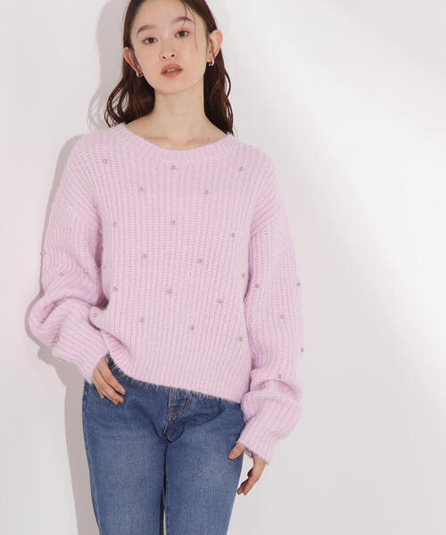 セール】スタッズ畦ニット（ニット/セーター）｜N.（N. Natural Beauty