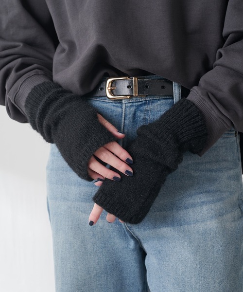 PAPILLONNER（パピヨネ）の「アームウォーマー（手袋・レディース・ブラック/ベージュ・FREE）」の3枚目の写真