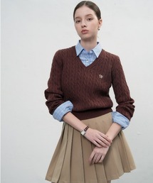 GENERAL IDEA（ジェネラルアイデア）の「【GENERAL IDEA】ウールVネックケーブルニットプルオーバー / WOOL CABLE V-NECK PULLOVER（ニット/セーター）」